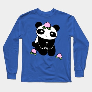 Peach Fruit Panda Long Sleeve T-Shirt
